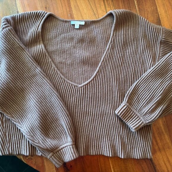 Lunya Brown Cozy Silk Cotton Sweater - Picture 1 of 2